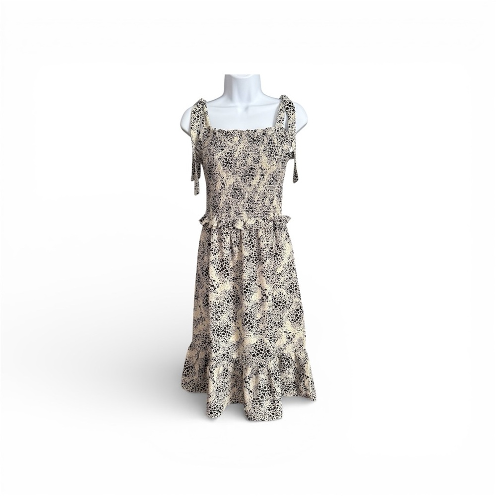 One Clothing Cream and Black Animal Print Dress Women’s Size S
